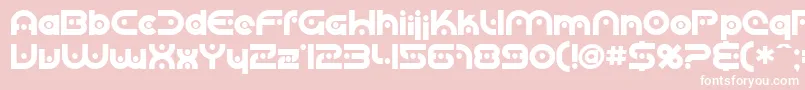 フォントSfplanetaryorbiter ffy – ピンクの背景に白い文字
