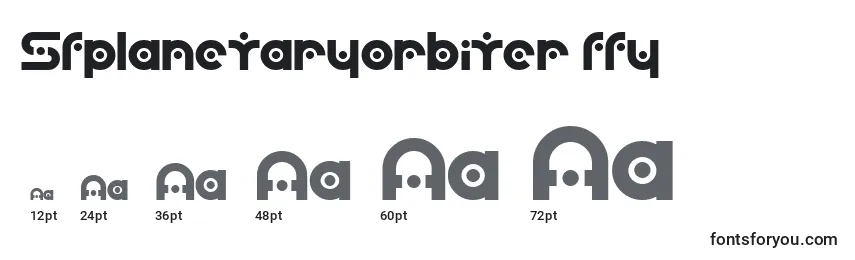 Sfplanetaryorbiter ffy Font Sizes
