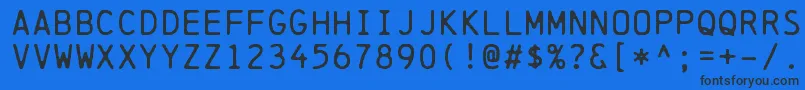 ChainprinterRegular Font – Black Fonts on Blue Background