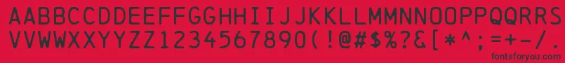 ChainprinterRegular Font – Black Fonts on Red Background