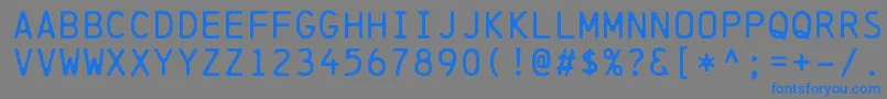 ChainprinterRegular Font – Blue Fonts on Gray Background