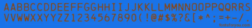 Подробнее о шрифте ChainprinterRegular Шрифт ChainprinterRegular – коричневые шрифты на синем фоне