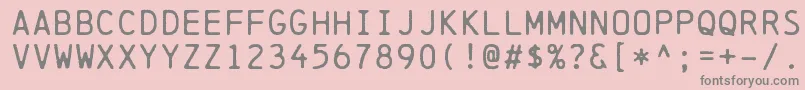 ChainprinterRegular Font – Gray Fonts on Pink Background