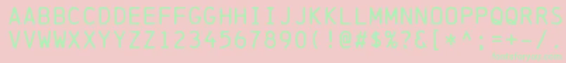 ChainprinterRegular Font – Green Fonts on Pink Background