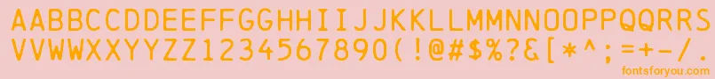 ChainprinterRegular Font – Orange Fonts on Pink Background
