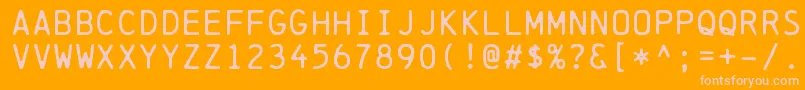 ChainprinterRegular Font – Pink Fonts on Orange Background