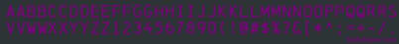 ChainprinterRegular Font – Purple Fonts on Black Background