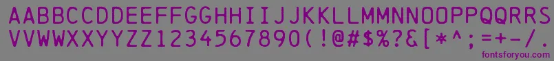 Шрифт ChainprinterRegular – фиолетовые шрифты на сером фоне