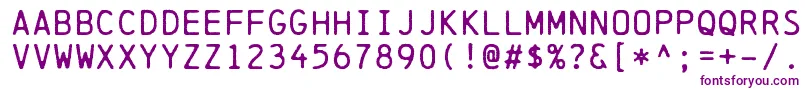 ChainprinterRegular Font – Purple Fonts on White Background