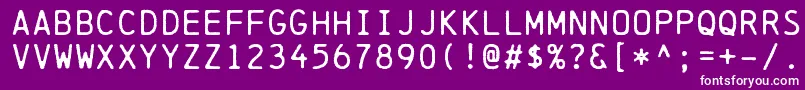 ChainprinterRegular Font – White Fonts on Purple Background