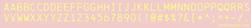 ChainprinterRegular Font – Yellow Fonts on Pink Background