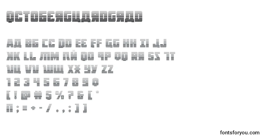 Schriftart Octoberguardgrad – Alphabet, Zahlen, spezielle Symbole
