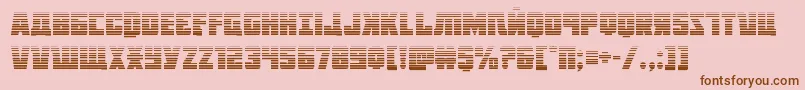 Octoberguardgrad Font – Brown Fonts on Pink Background