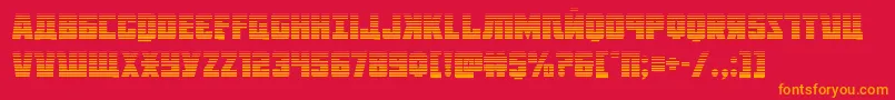 Octoberguardgrad Font – Orange Fonts on Red Background