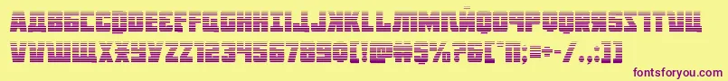 Octoberguardgrad Font – Purple Fonts on Yellow Background