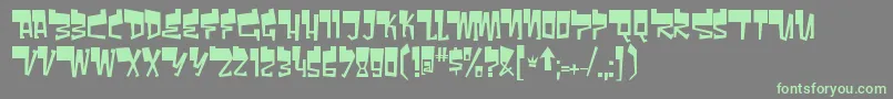BomrRegular Font – Green Fonts on Gray Background