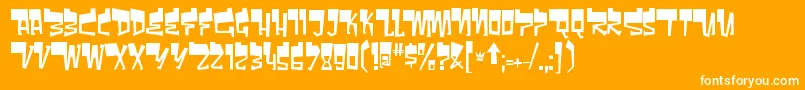 BomrRegular Font – White Fonts on Orange Background