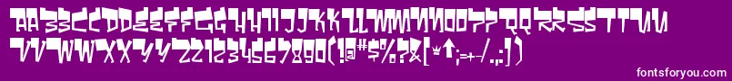 フォントBomrRegular – 紫の背景に白い文字