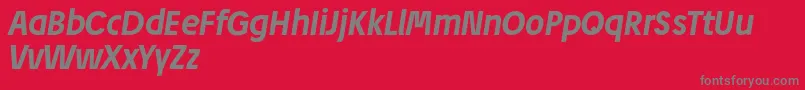 JosefReducedBolditalic Font – Gray Fonts on Red Background