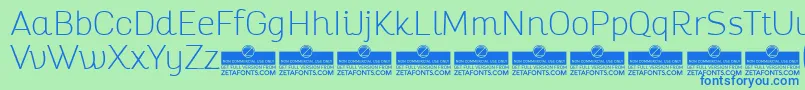 AltairThinTrial Font – Blue Fonts on Green Background