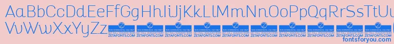 AltairThinTrial Font – Blue Fonts on Pink Background