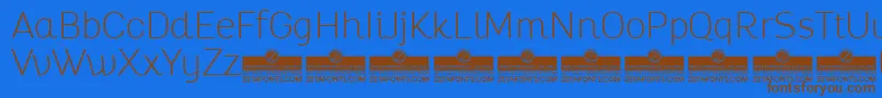 AltairThinTrial Font – Brown Fonts on Blue Background