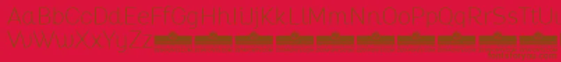 AltairThinTrial Font – Brown Fonts on Red Background