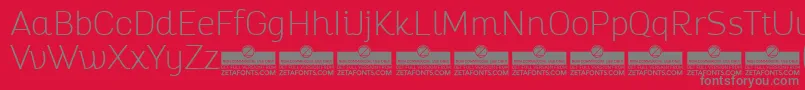 AltairThinTrial Font – Gray Fonts on Red Background