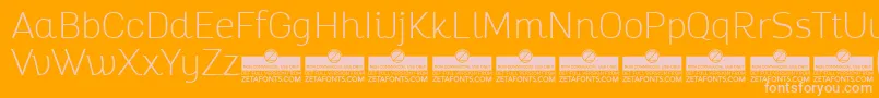 AltairThinTrial Font – Pink Fonts on Orange Background