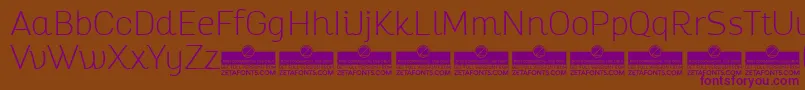 AltairThinTrial Font – Purple Fonts on Brown Background