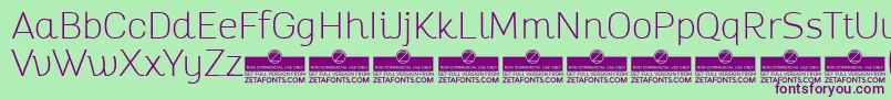 AltairThinTrial Font – Purple Fonts on Green Background