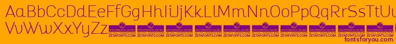 AltairThinTrial Font – Purple Fonts on Orange Background