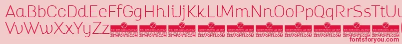 AltairThinTrial Font – Red Fonts on Pink Background