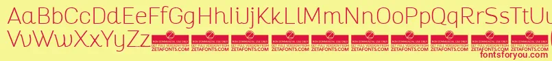 AltairThinTrial Font – Red Fonts on Yellow Background
