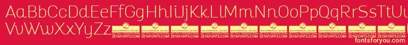 AltairThinTrial Font – Yellow Fonts on Red Background