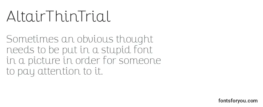 AltairThinTrial Font