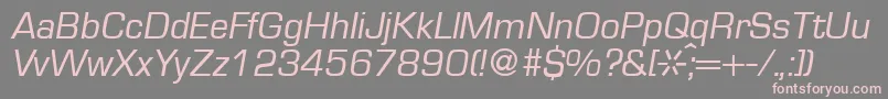 More about EurasiaRegularitalic Font EurasiaRegularitalic Font – Pink Fonts on Gray Background