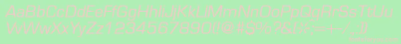 EurasiaRegularitalic Font – Pink Fonts on Green Background