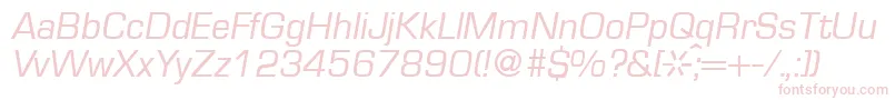 EurasiaRegularitalic-Schriftart – Rosa Schriften auf weißem Hintergrund