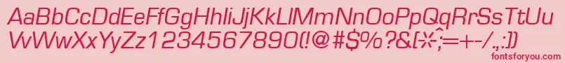 EurasiaRegularitalic Font – Red Fonts on Pink Background