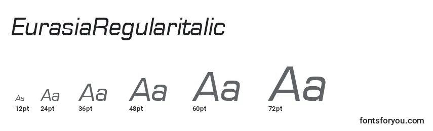 Размеры шрифта EurasiaRegularitalic