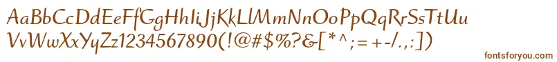 RuzickafreehandltstdBold Font – Brown Fonts on White Background