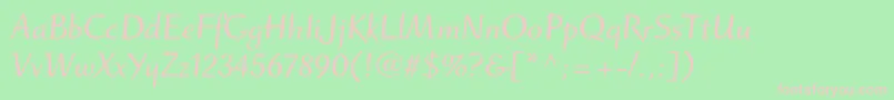 RuzickafreehandltstdBold Font – Pink Fonts on Green Background