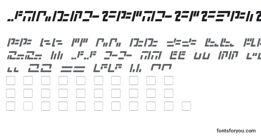 Schriftart ModernIaconicItalic – Alphabet, Zahlen, spezielle Symbole