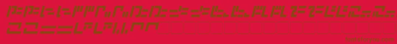 ModernIaconicItalic Font – Brown Fonts on Red Background