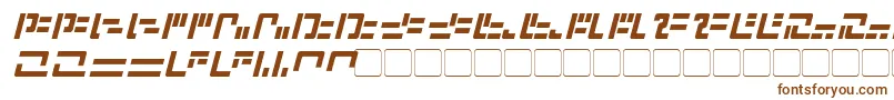 Шрифт ModernIaconicItalic – коричневые шрифты на белом фоне