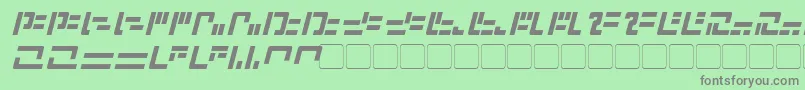 Шрифт ModernIaconicItalic – серые шрифты на зелёном фоне