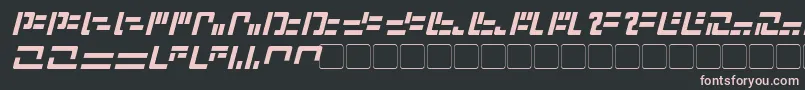 フォントModernIaconicItalic – 黒い背景にピンクのフォント