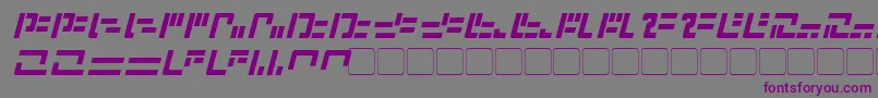 Шрифт ModernIaconicItalic – фиолетовые шрифты на сером фоне