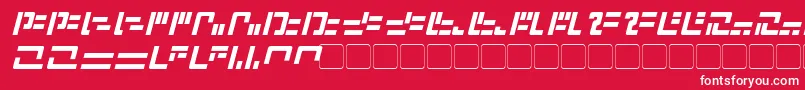fuente ModernIaconicItalic – Fuentes Blancas Sobre Fondo Rojo